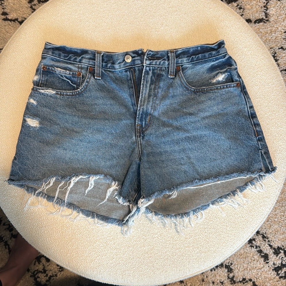 Abercrombie & Fitch Mid Rise Boyfriend Shorts Curve Love 8/29